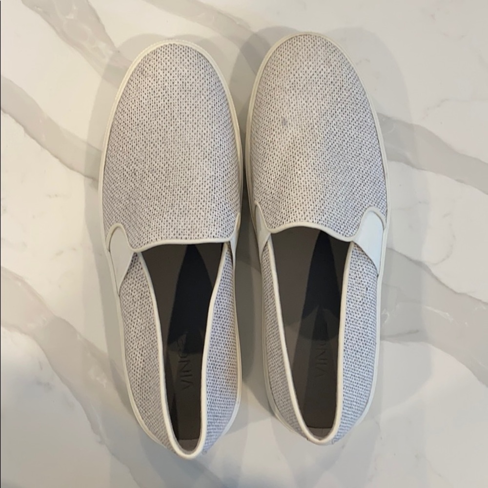 White VINCE slip on sneakers size 7.5